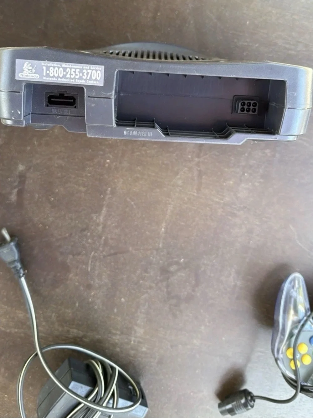 Nintendo N64 Console with Green & Clear Controllers - Nintendo